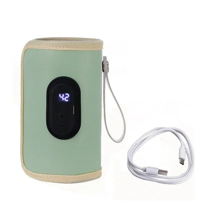 USB Baby Milk Bottle PU Thermal Bag Travel Stroller Insulated Baby Nursing Bottle Heater Newborn Infant Portable Feeding Warmers